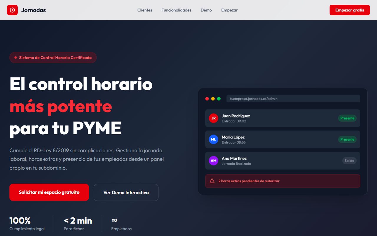 Portada de Registro Horario